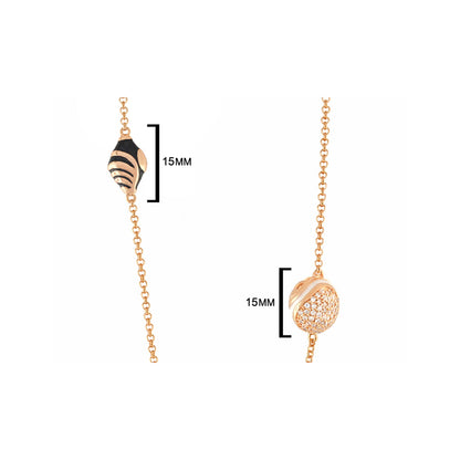 Angel Wings Y Necklace by Lauren G Adams rose gold chain with two 15mm pendants wing & pavé heart on Tampa Home & Garden Store