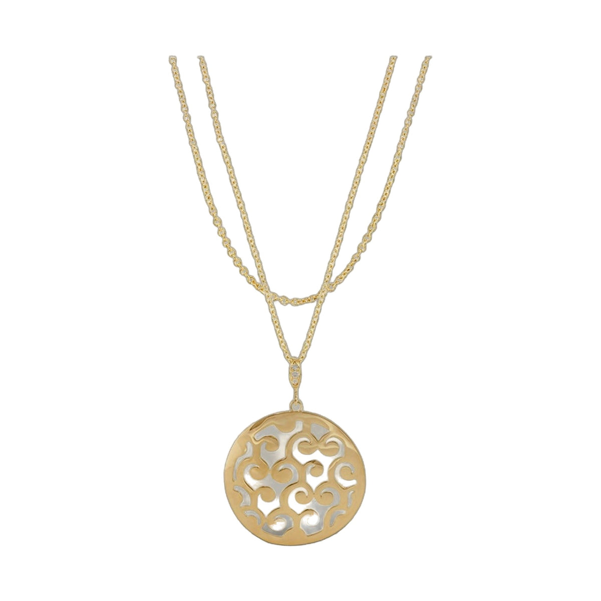Stamped with Love Swirl Necklace by Lauren G Adams gold-tone filigree pendant on Tampa Home & Garden Store