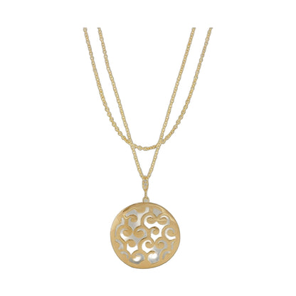 Stamped with Love Swirl Necklace by Lauren G Adams gold-tone filigree pendant on Tampa Home & Garden Store