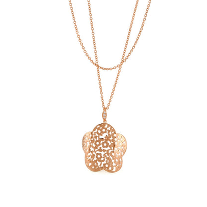 Stamped With Love necklace by Lauren G Adams, rose gold floral filigree heart pendant on chain on Tampa Home & Garden Store