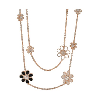 Daisy Dreams Necklace by Lauren G Adams, rose-gold tone chain with crystal daisy pendants on Tampa Home & Garden Store