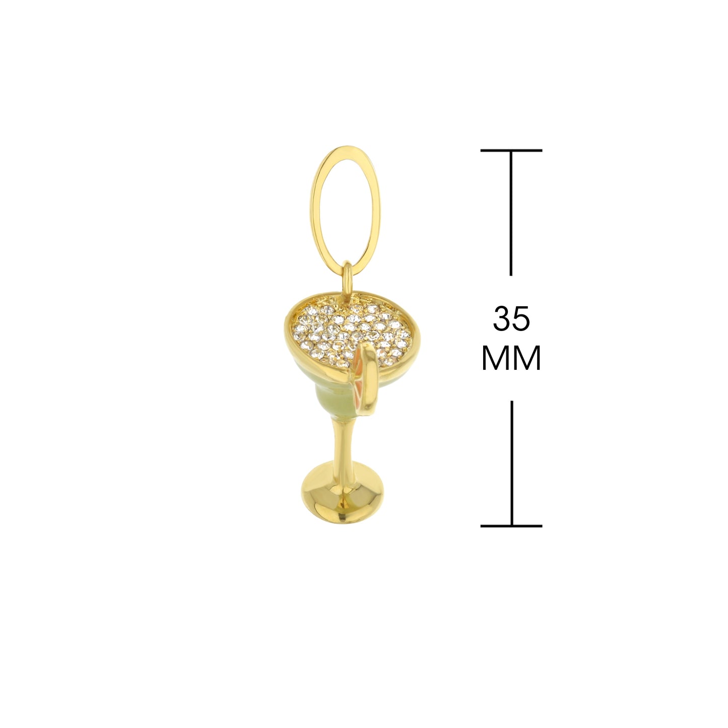 Viva Margarita Cocktail Pendant necklace in gold-tone with pavé crystals by Lauren G Adams on Tampa Home & Garden Store
