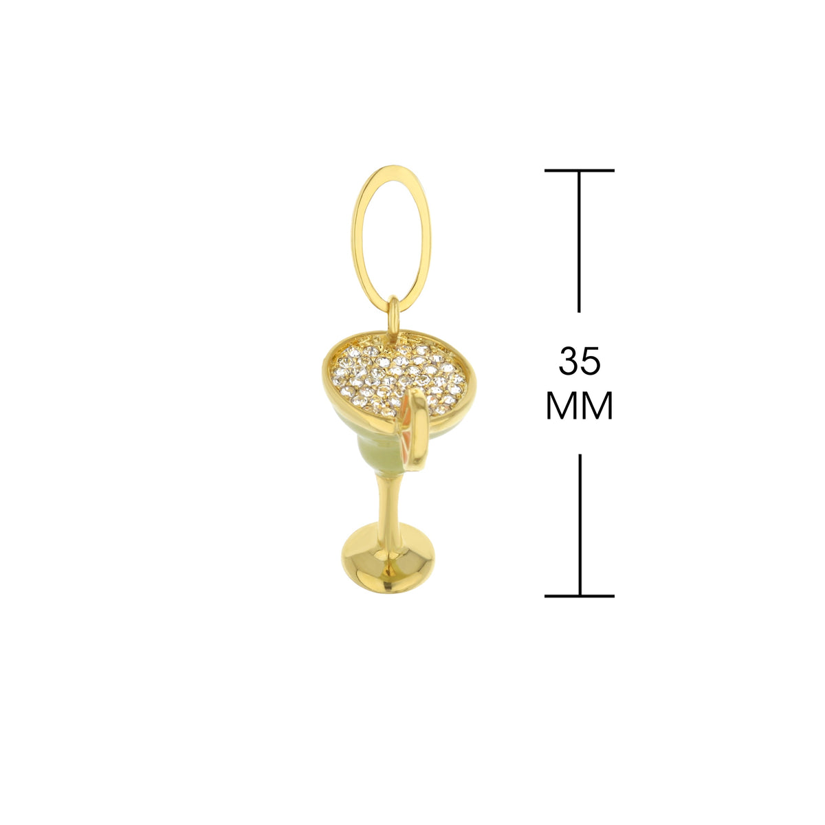 Viva Margarita Cocktail Pendant necklace in gold-tone with pavé crystals by Lauren G Adams on Tampa Home & Garden Store