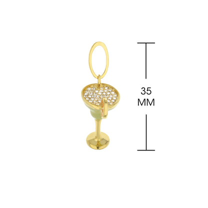 Viva Margarita Cocktail Pendant necklace in gold-tone with pavé crystals by Lauren G Adams on Tampa Home & Garden Store