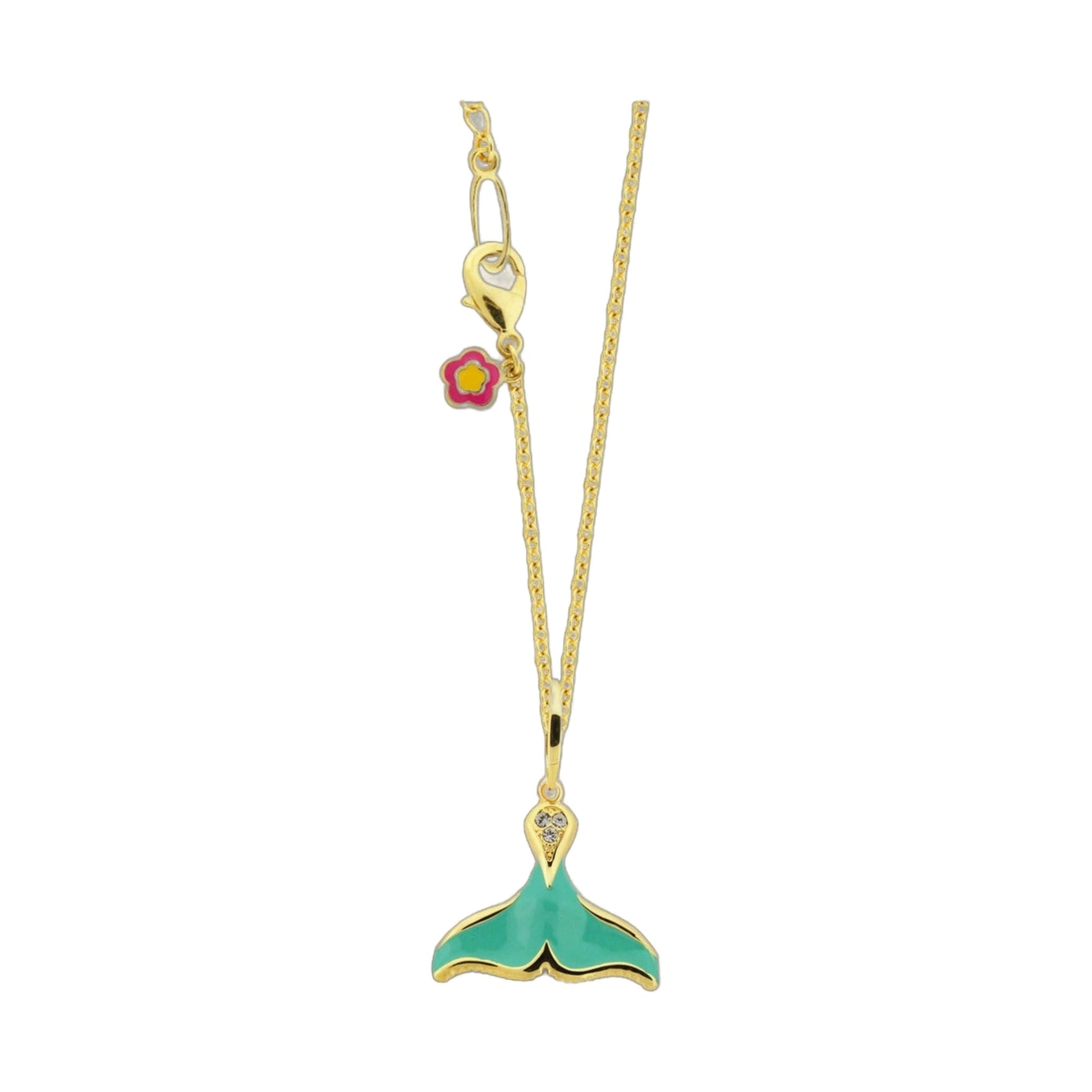 Eau Sea Whale Tail Pendant Necklace gold-tone chain turquoise enamel tail by Lauren G Adams on Tampa Home & Garden Store