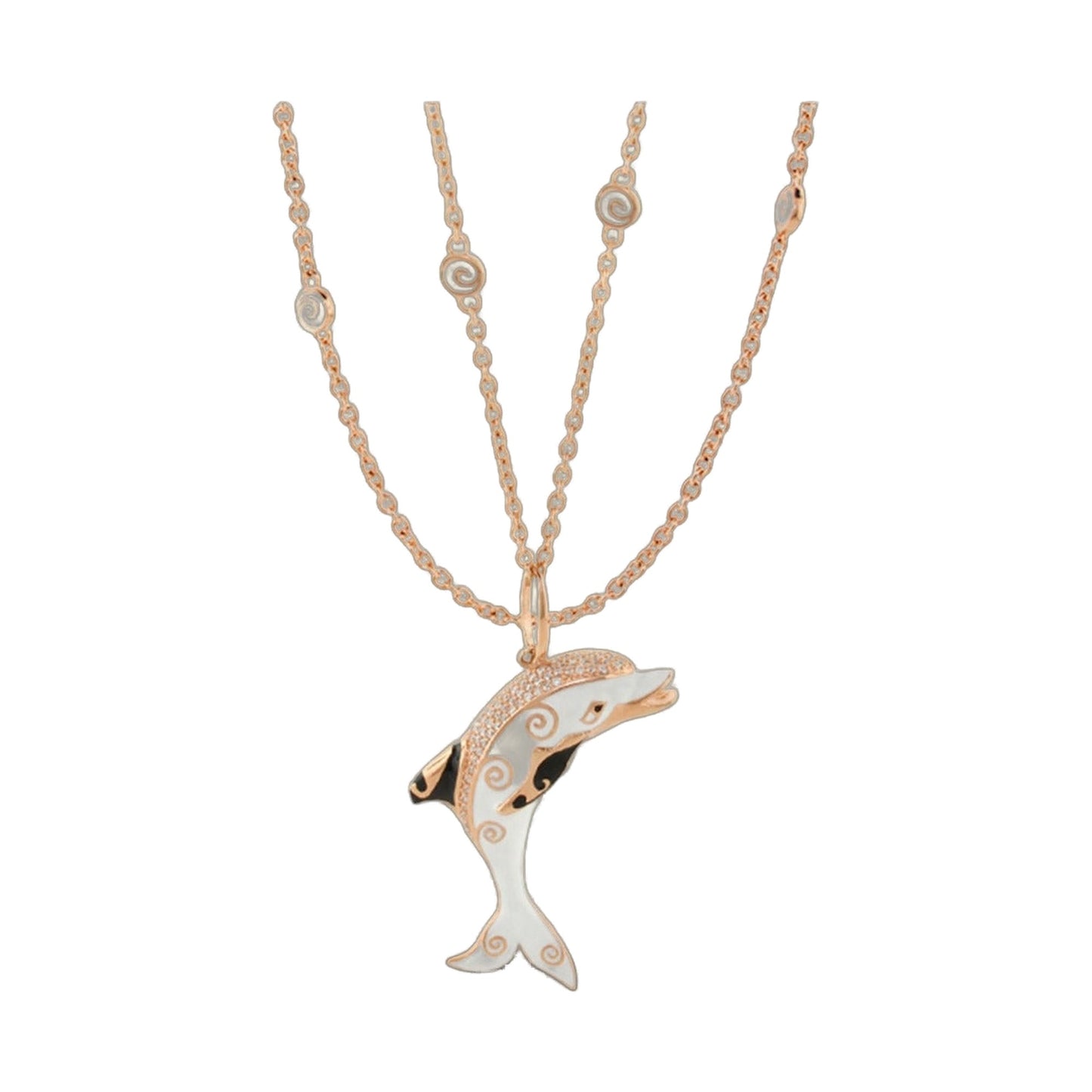 Freedom of the Seas Necklace by Lauren G Adams, rose-gold chain with seashell pendant on Tampa Home & Garden Store