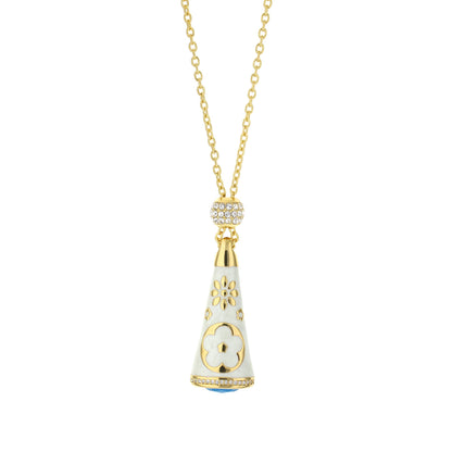 Floral Days Necklace pendant gold-tone chain with crystal bead by Lauren G Adams on Tampa Home & Garden Store