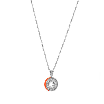 Open Arms Pave Flower Necklace by Lauren G Adams; pendant with pave crystals enamel edge on Tampa Home & Garden Store