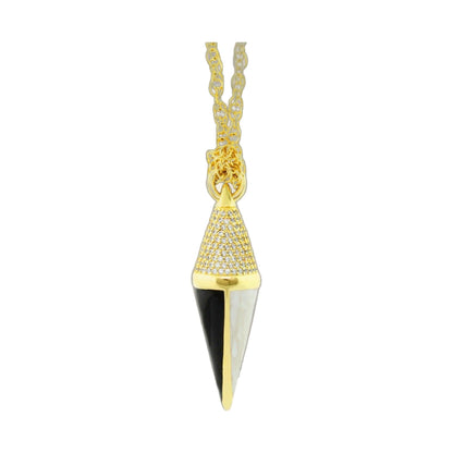 Material Girl Necklace pendant in gold tone with pavé cone drop by Lauren G Adams on Tampa Home & Garden Store