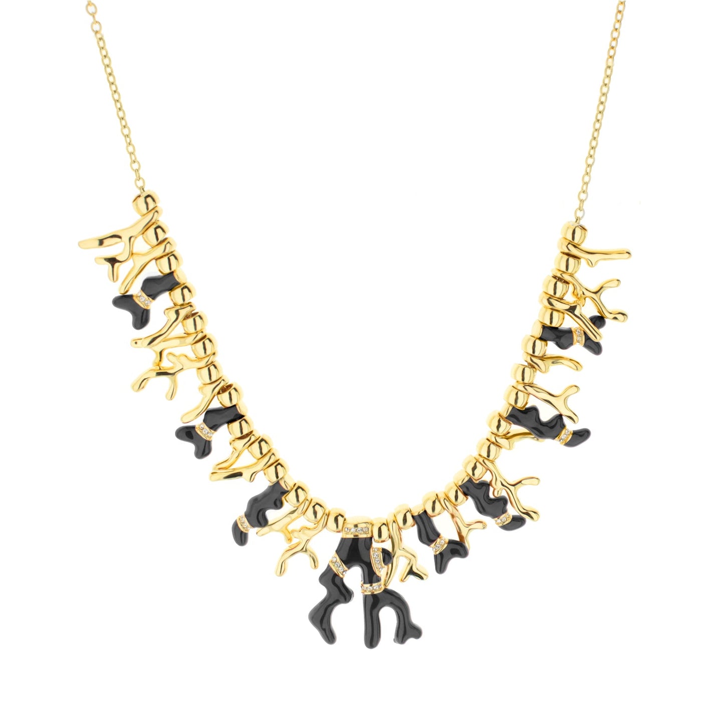 Pretty Little Things Coral Necklace by Lauren G Adams, gold-tone chain with coral charms on Tampa Home & Garden Store