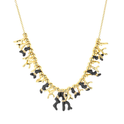 Pretty Little Things Coral Necklace by Lauren G Adams, gold-tone chain with coral charms on Tampa Home & Garden Store