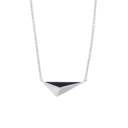 Triplet pendant necklace by Lauren G Adams, silver chain with triangle pendant on Tampa Home & Garden Store