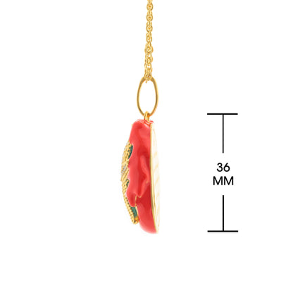 Pretty Little Things Starfish Necklace by Lauren G Adams, red enamel pendant on gold chain on Tampa Home & Garden Store