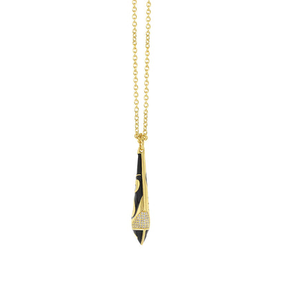 Twisted Passion Pendant in gold-tone with black enamel dagger by Lauren G Adams on Tampa Home & Garden Store