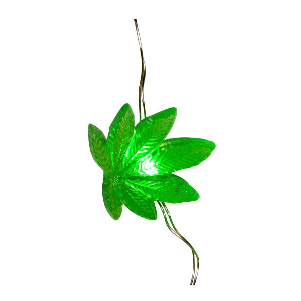 Cortina de luz LED microverde con 84 luces para hojas de cannabis