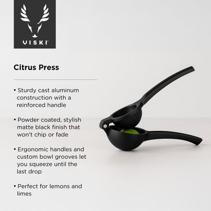 Matte Black Citrus Press for Lemon and Lime