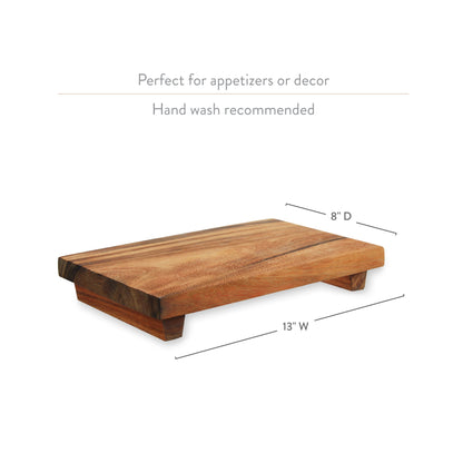 Acacia Footed Cheese Board and Serving Platter