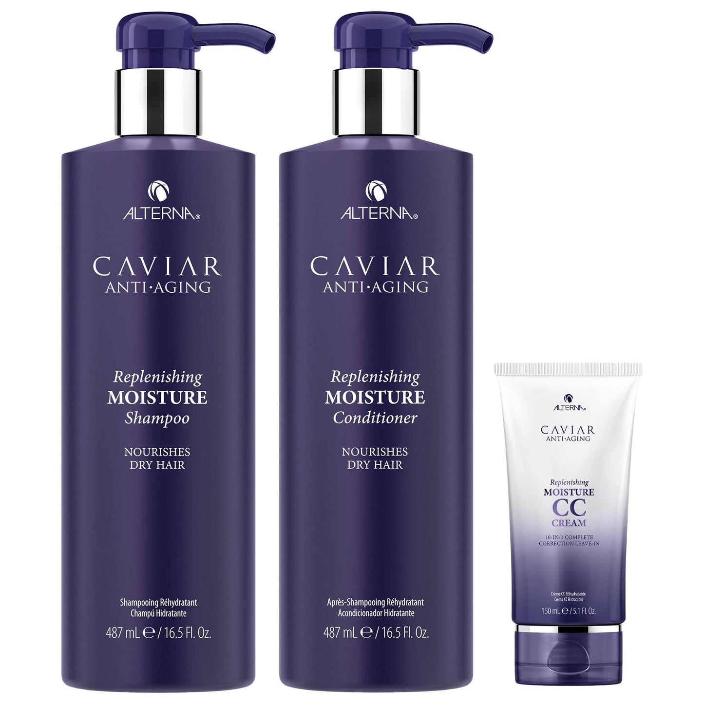 Alterna Caviar Anti-Aging Replenishing Moisture Shampoo & Conditioner plus CC Cream tube on Tampa Home & Garden Store