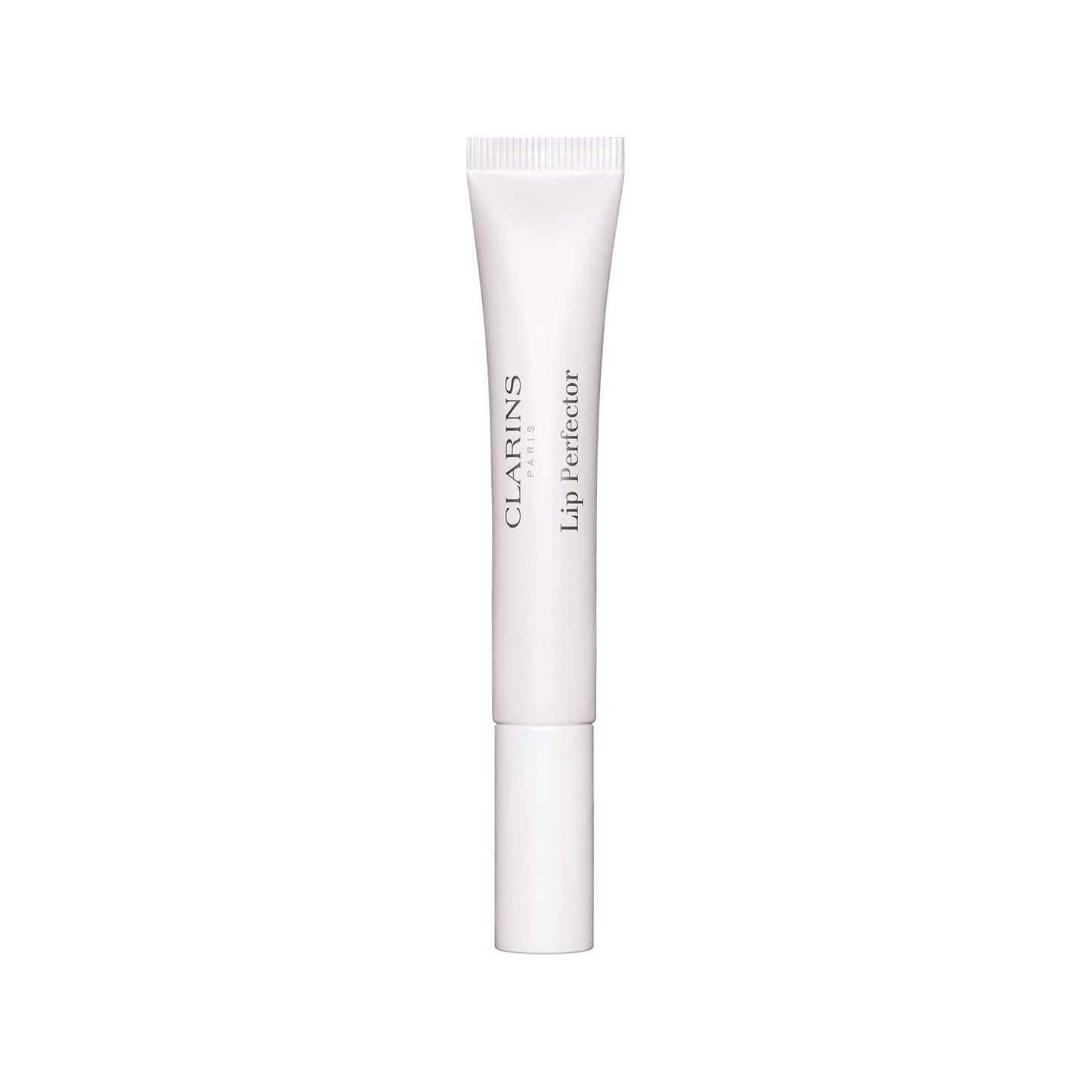 Clarins Lip Perfector Shade 20 lip gloss tube, white squeeze tube with vertical branding on Tampa Home & Garden Store