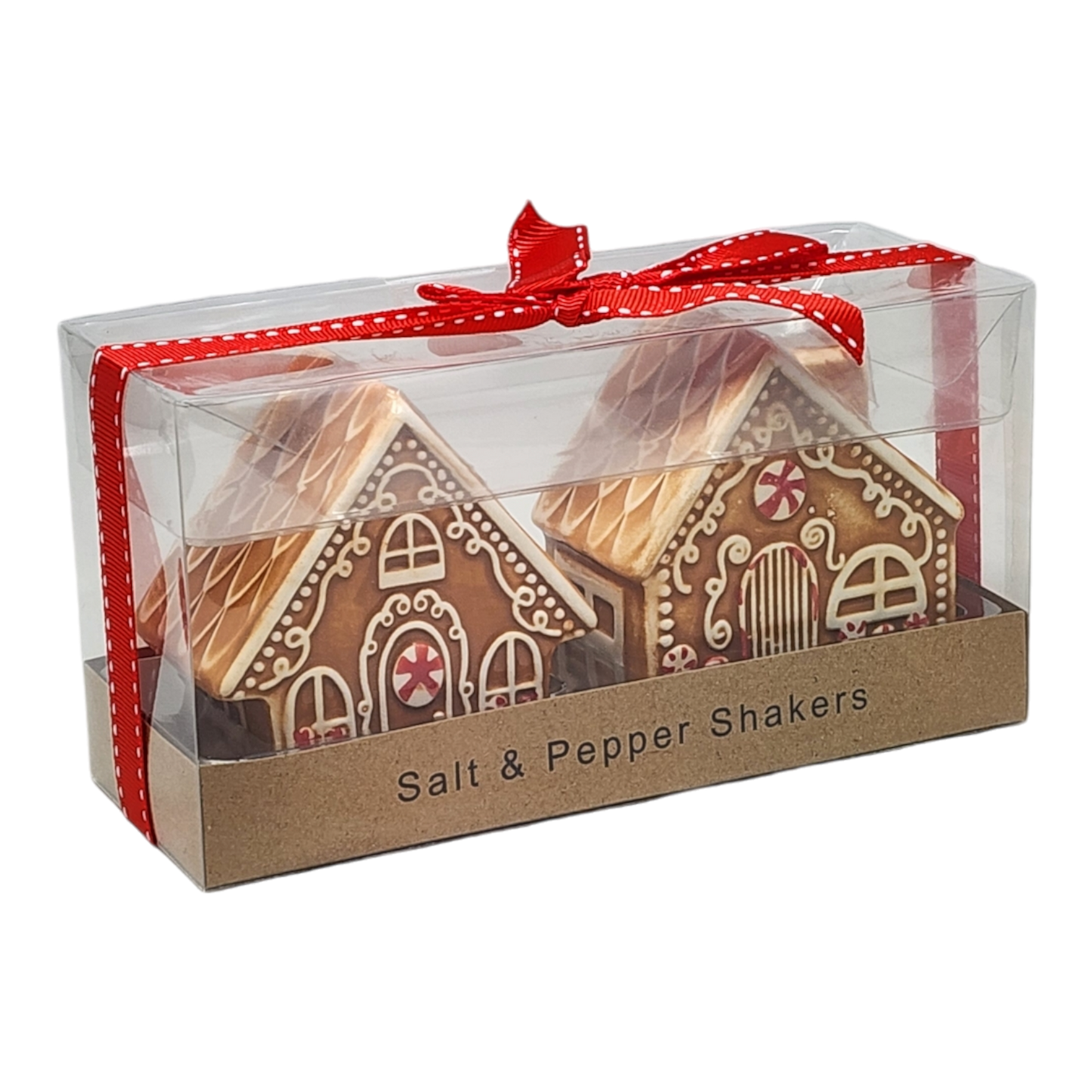 Maison en pain d'épice en céramique - Ensemble sel et poivre