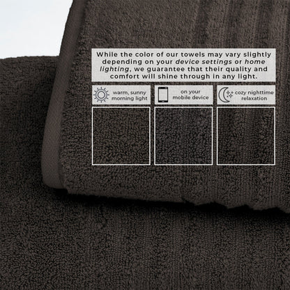Luxury Combed Cotton and Ribbed Bath Towels