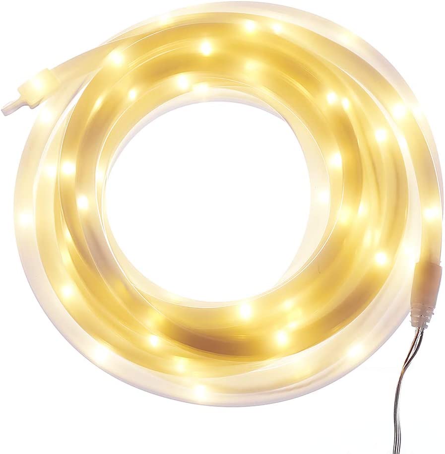 Guirlande lumineuse LED USB blanc chaud flexible - 5,6 m - Contrôleur 10 fonctions