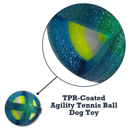Pelota de tenis de agilidad con revestimiento de TPR para perros: duradera y segura para mascotas