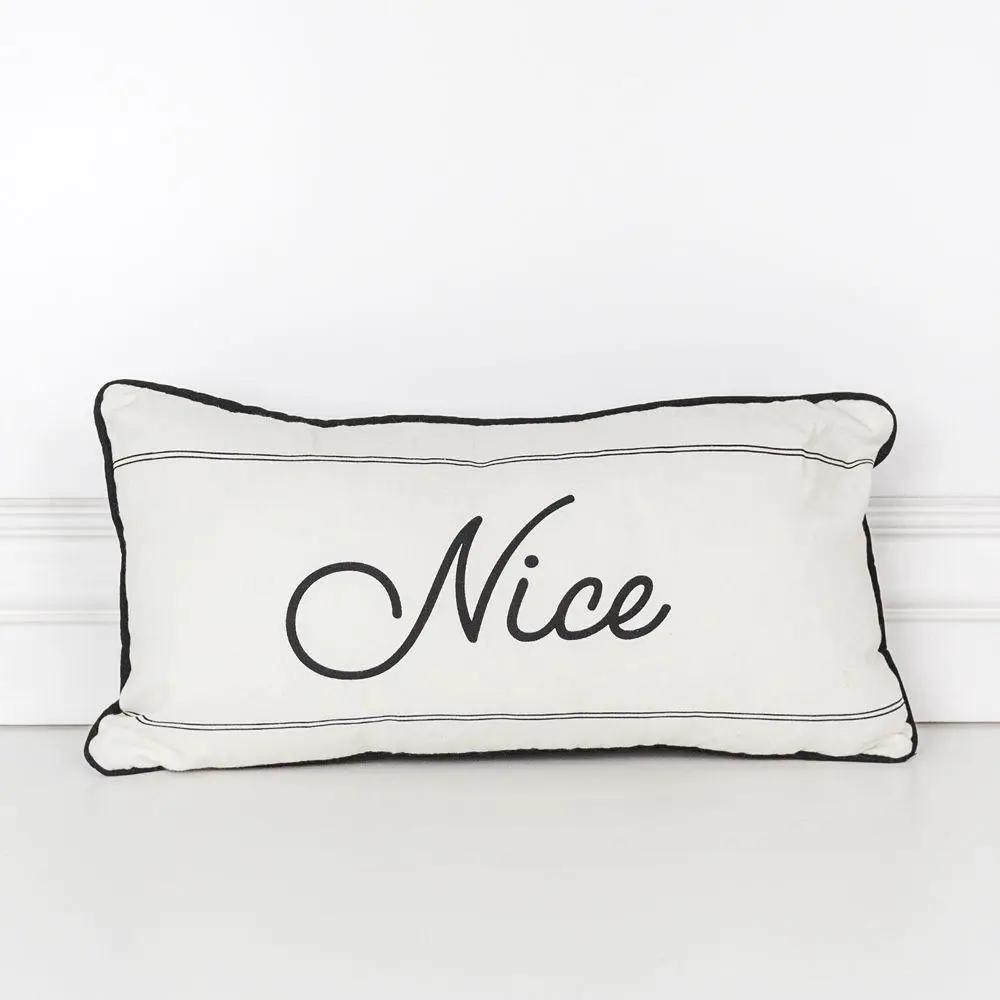Naughty or Nice Pillow Reversible Christmas Decor