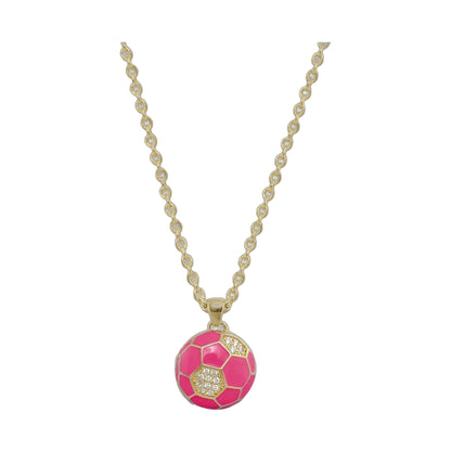 Childrens Pendant Necklace pink pendant on gold chain by Lauren G Adams, Girl's Collection on Tampa Home & Garden Store
