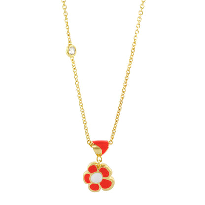 Bright Flower Pendant Necklace for Little Girls