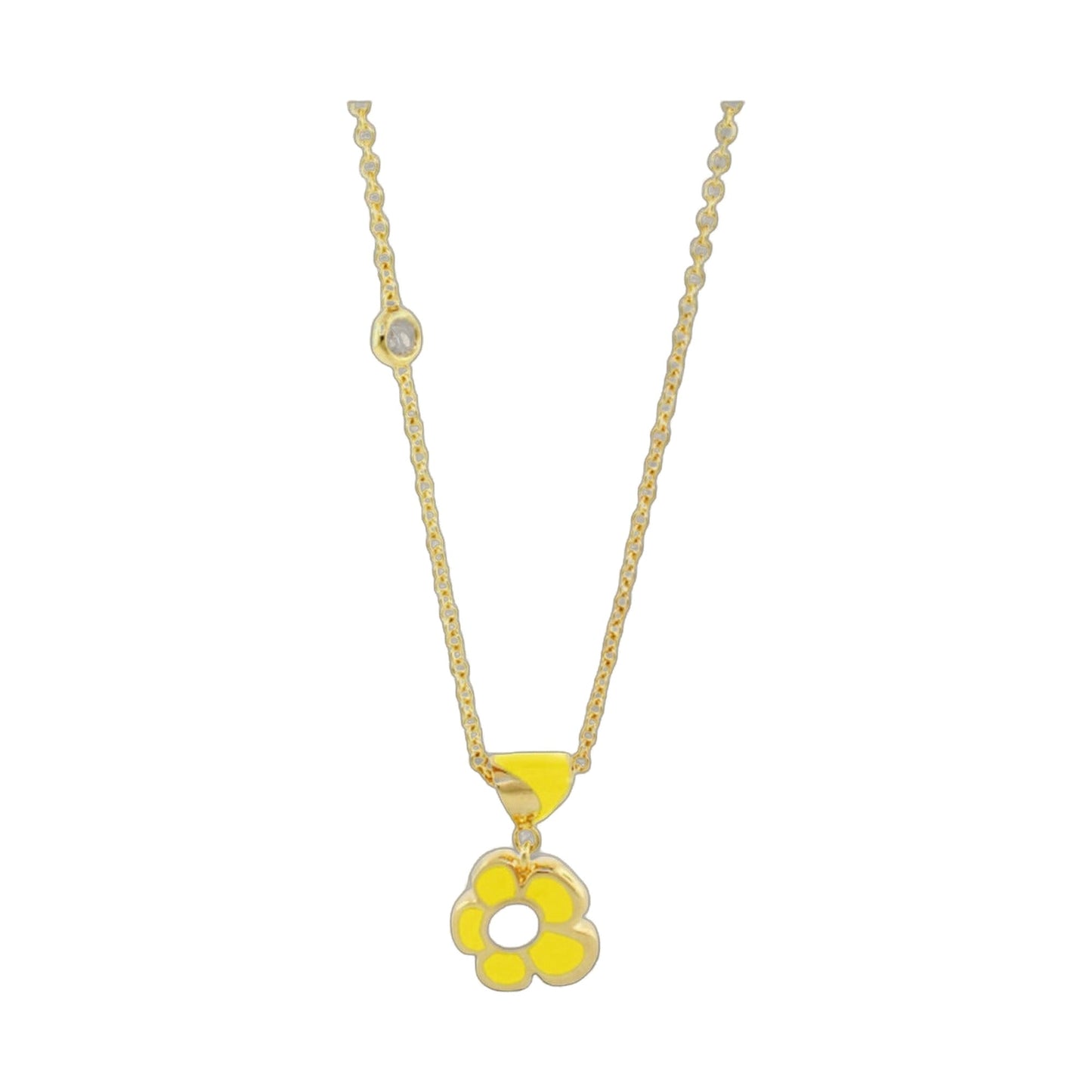 Hu La La Child's Necklace gold-tone chain with yellow flower pendant by Lauren G Adams on Tampa Home & Garden Store