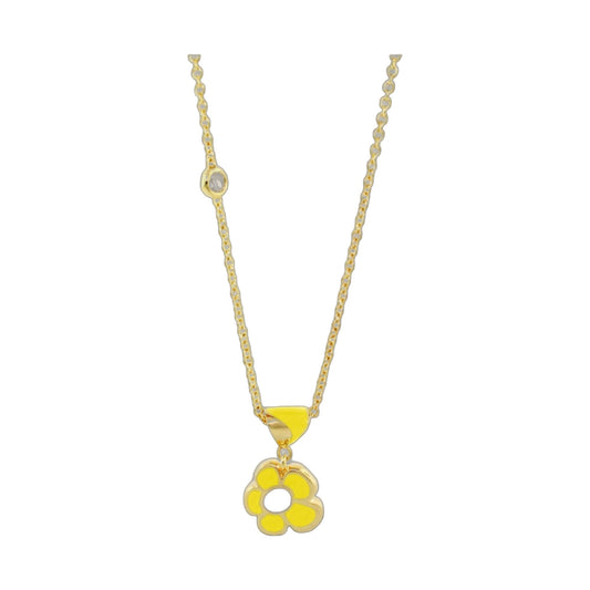 Hu La La Child's Necklace by Lauren G Adams, Girl's Collection; gold-tone chain with yellow flower pendant on Tampa Home & Garden Store