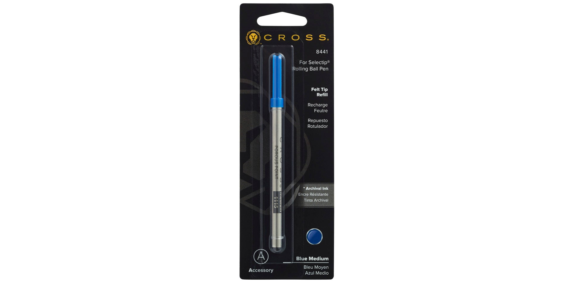 Cross Porous-Point blue felt-tip refill for Selectip pens, medium point on Tampa Home & Garden Store