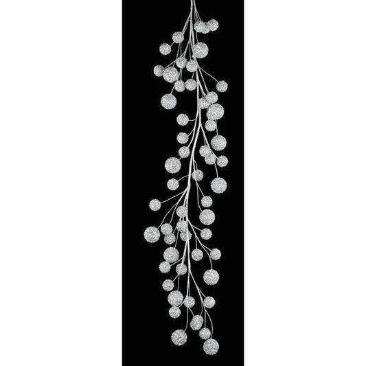 Silver Glitter Foil Ball Garland - Tampa Home & Garden Store