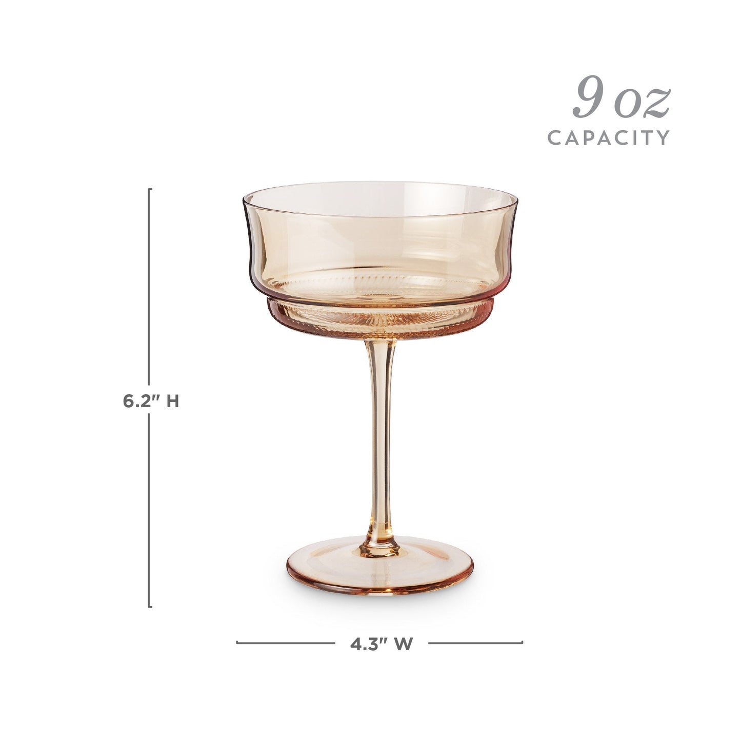 Amber Tulip Cocktail Glasses for Parties