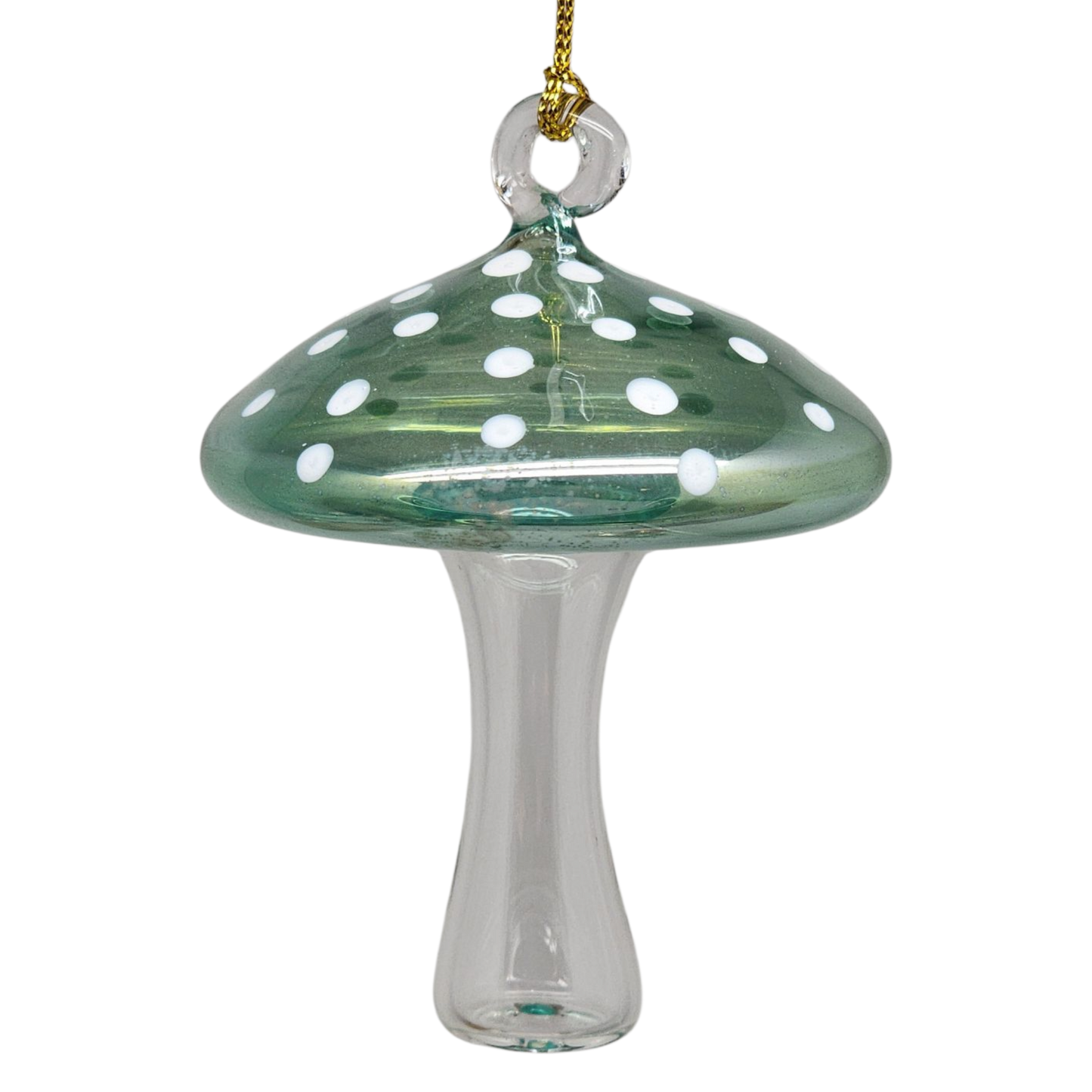 Ornement en verre soufflé égyptien - Champignon - Vert