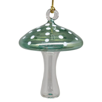 Ornement en verre soufflé égyptien - Champignon - Vert