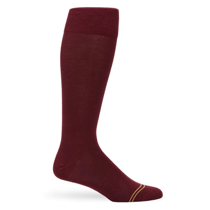 Nelson Dress Socks by DeadSoxy, burgundy boardroom socks with beige toe stripes on Tampa Home & Garden Store