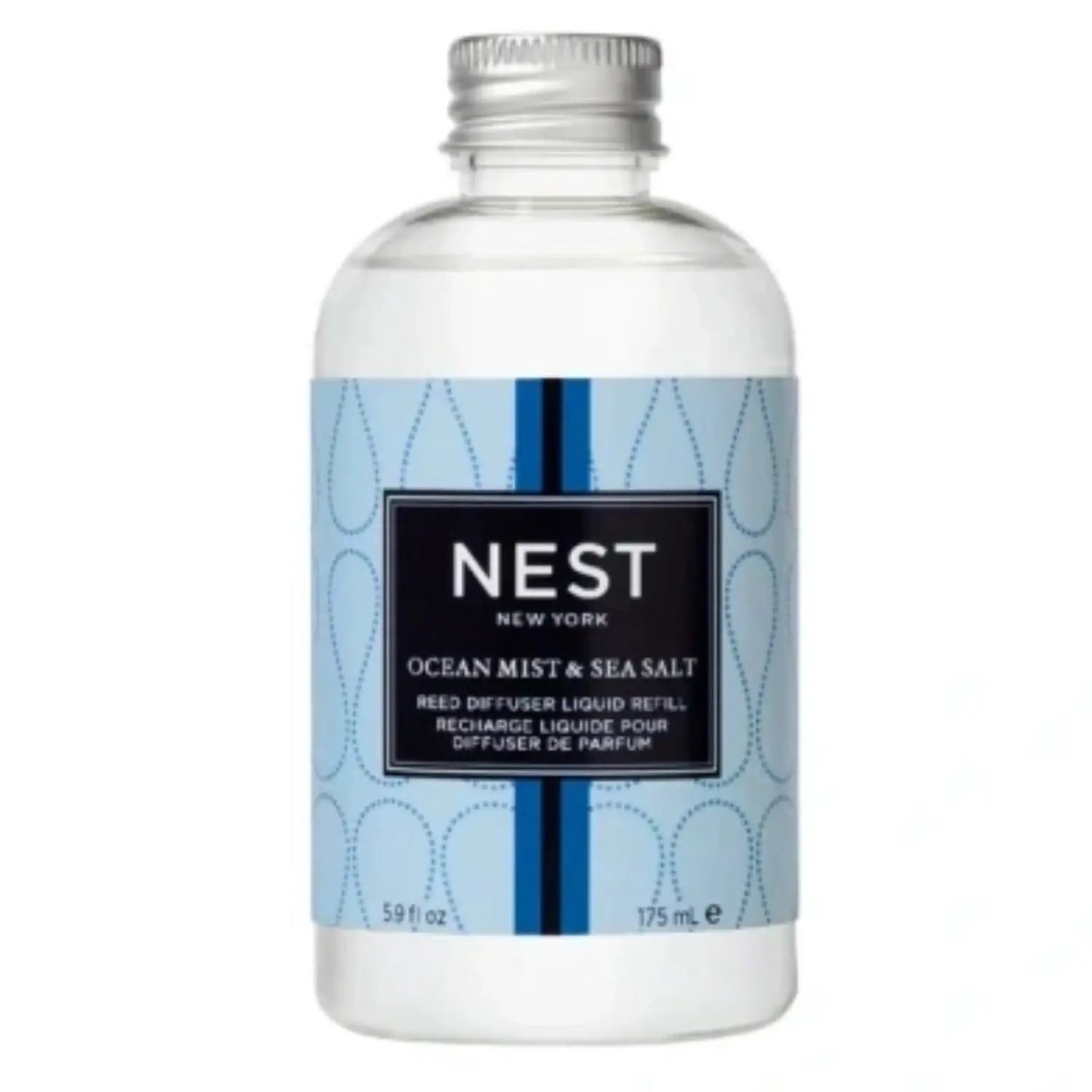 Nest New York Ocean Mist & Sea Salt reed diffuser liquid refill 5.9 oz blue bottle on Tampa Home & Garden Store