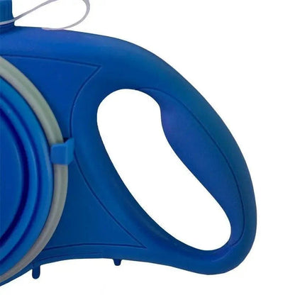 Leash with Water Bottle and Waste Bag Dispenser, blue Stevvex retractable pet leash on Tampa Home & Garden Store