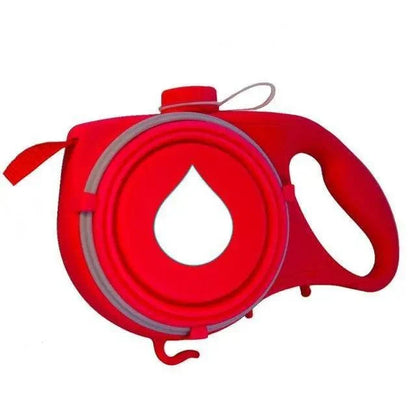 Leash with Water Bottle and Waste Bag Dispenser, Stevvex red STIL6AQ23S21 pet leash on Tampa Home & Garden Store