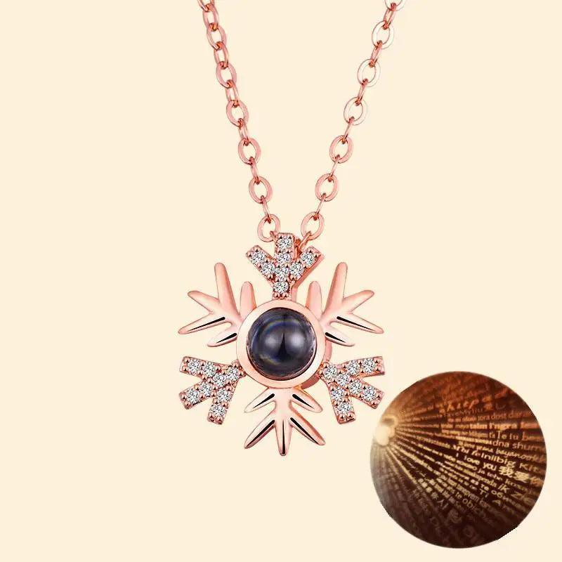 Stevvex rose gold pendant necklace with dark pearl center and crystal starburst accents on Tampa Home & Garden Store