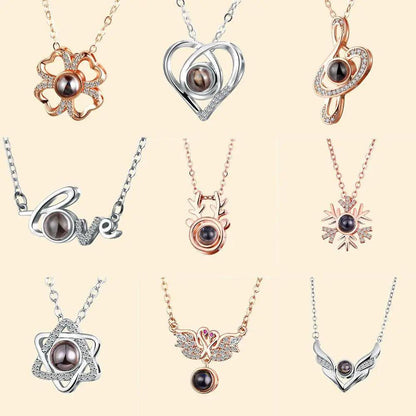 Stevvex pendant necklace set, 9-piece silver and rose-gold tones with dark beads on Tampa Home & Garden Store