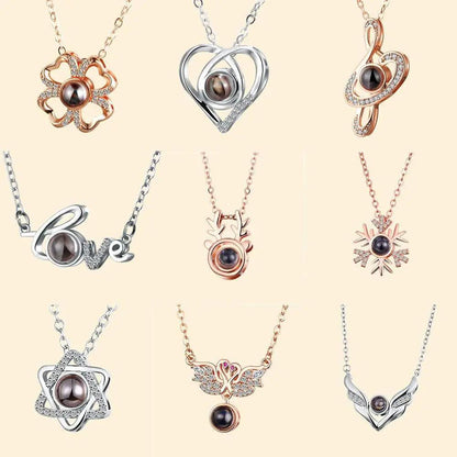 Stevvex pendant necklace set, 12 silver and rose gold designs with gemstone accents on Tampa Home & Garden Store