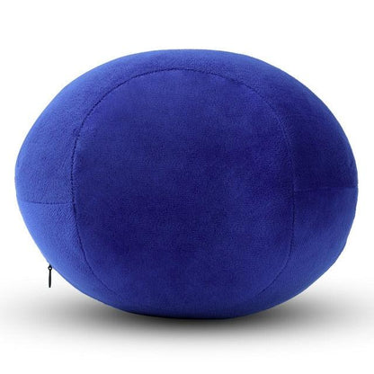 Stevvex blue memory foam knee pillow round orthopedic leg cushion with zipper on Tampa Home & Garden Store