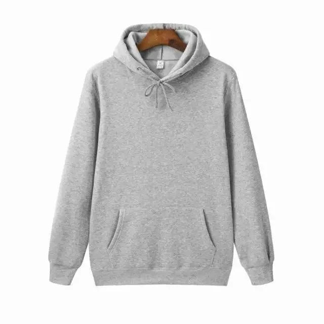 Hoodie gray fleece pullover with drawstring hood and front kangaroo pocket on Tampa Home & Garden Store