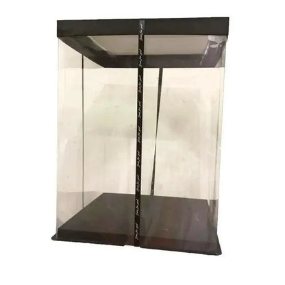 Clear acrylic display box with black base and lid, branded ribbon for Stevvex ALU93254ABC on Tampa Home & Garden Store