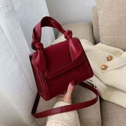 New Women's Shoulder Bag Stevvex red leather knotted handles crossbody strap on Tampa Store on Tampa Home & Garden Store