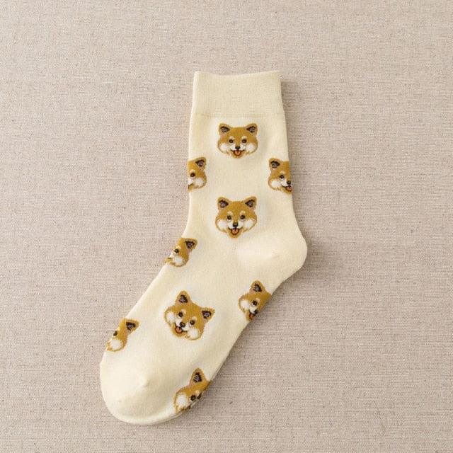 Creative Pomeranian Cotton Socks For Unisex