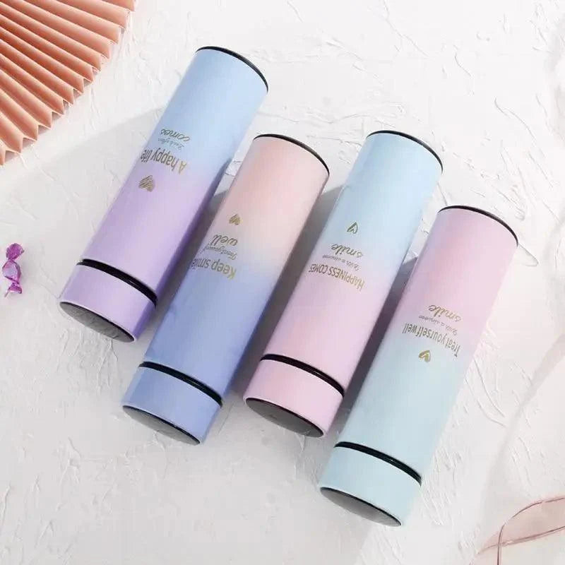 Stevvex 500ml gradient pastel thermos set of 4, blue and pink stainless steel on Tampa Home & Garden Store